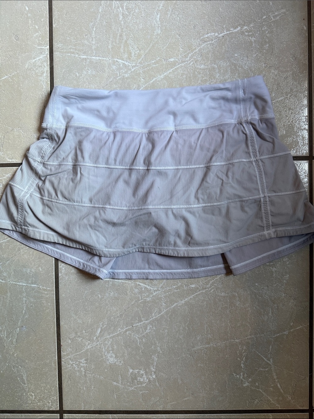 Lululemon Off-White Pleated Tennis Skort with Zip Pocket